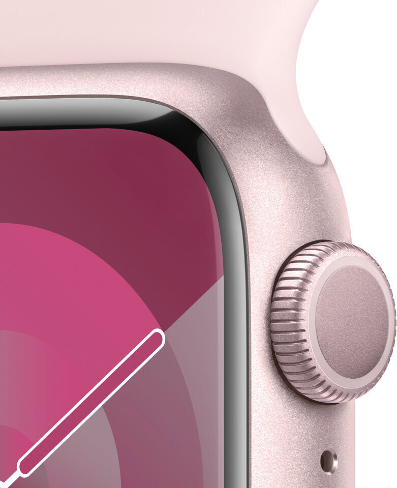 Apple Watch Series 9 41mm Pink Aluminum/Light Pink Sport Band cena un informācija | Viedpulksteņi (smartwatch) | 220.lv