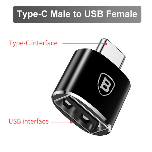 Baseus adapteris OTG USB-A Type-C cena un informācija | Adapteri un USB centrmezgli | 220.lv