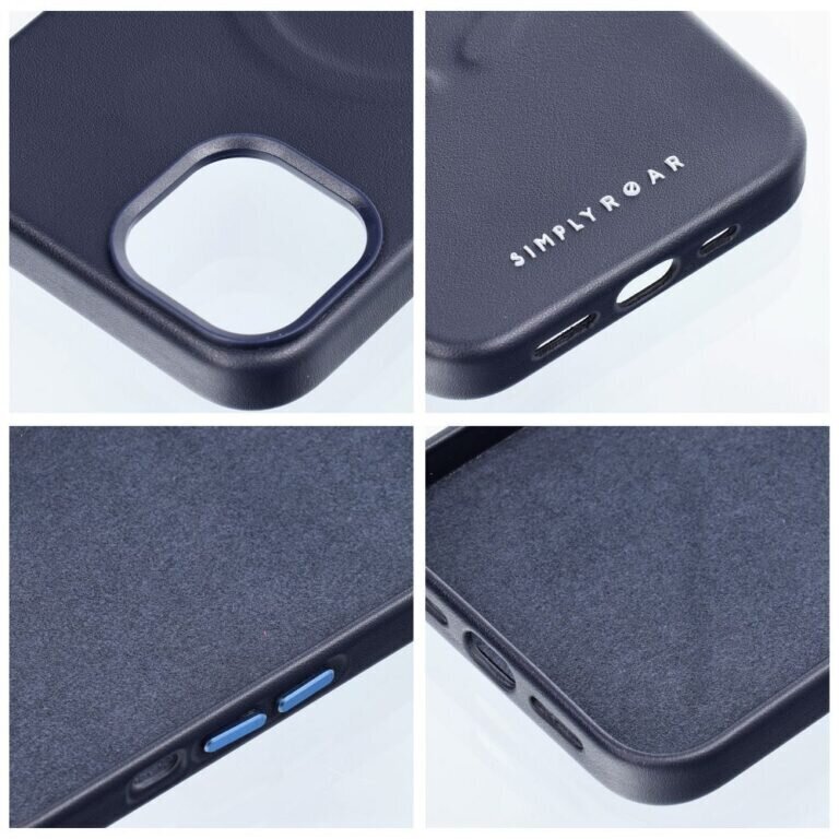 Roar Ādas MagSafe futrālis priekš iPhone 14 Plus (6,7″) Tumši zils cena un informācija | Telefonu vāciņi, maciņi | 220.lv