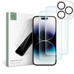 Защитное стекло Tech-Protect Supreme Set для Iphone 15 PRO MAX, прозрачное цена и информация | Защитные пленки для телефонов | 220.lv