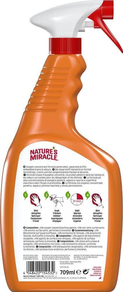 Līdzekļi urīna smakas un traipu noņemšanai Nature's Miracle Set-In Oxy Stain&Odour, 709 ml cena un informācija | Kopšanas līdzekļi dzīvniekiem | 220.lv