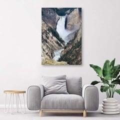 Glezniecība uz audekla, Liels ūdenskritums kalnos cena un informācija | Gleznas | 220.lv