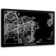 Glezniecība uz audekla, Riodežaneiro - pilsētas karte cena un informācija | Gleznas | 220.lv