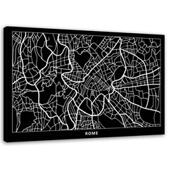 Glezniecība uz audekla, Roma - pilsētas karte цена и информация | Картины | 220.lv