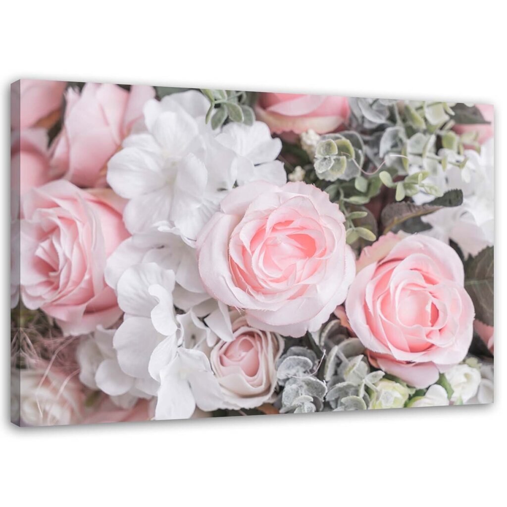 Glezniecība uz audekla, Rozā rozes цена и информация | Gleznas | 220.lv