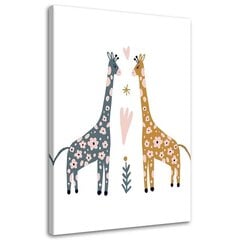 Glezniecība uz audekla, Krāsainas žirafes cena un informācija | Gleznas | 220.lv