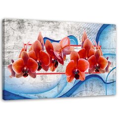 Glezniecība uz audekla, Sarkano orhideju ziedi цена и информация | Картины | 220.lv
