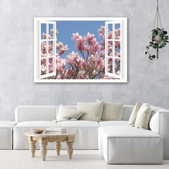 Glezniecība uz audekla, Ziedoša magnolija pie loga cena un informācija | Gleznas | 220.lv