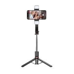 Selfie Stick - with detachable lamps, tripod and bluetooth remote control - L13D Black цена и информация | Моноподы для селфи («Selfie sticks») | 220.lv