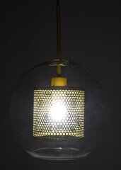 Piekaramā lampa GRID L ŚR.30 cm STEEL BRASS GLASS cena un informācija | Piekaramās lampas | 220.lv