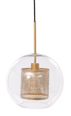 Piekaramā lampa GRID L ŚR.30 cm STEEL BRASS GLASS cena un informācija | Lustras | 220.lv