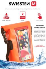Swissten Waterproof Universal Phone Case Ūdensizturīgs Maks Telefonam 2L цена и информация | Чехлы для телефонов | 220.lv