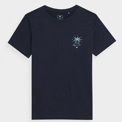 T-krekls zēniem 4f, zils cena un informācija | Zēnu krekli | 220.lv