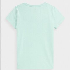 T-krekls meitenēm 4f, zaļš cena un informācija | Krekli, bodiji, blūzes meitenēm | 220.lv