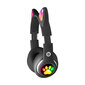 Bezvadu RGB austiņas ar LED kaķu ausīm, Electronics LV-1004, melnas cena un informācija | Austiņas | 220.lv