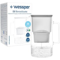 "Wessper AquaMax D2" Кувшин из боросиликатного стекла 3,3 л серый цена и информация | Фильтры для воды | 220.lv