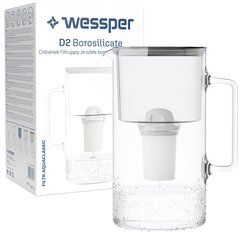 Кувшин из боросиликатного стекла "Wessper AquaClassic D2" 3,3 л цена и информация | Фильтры для воды | 220.lv