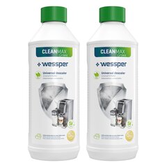 Wessper CleanMax Green Универсальное натуральное средство для удаления накипи для кофемашин, чайников, утюгов 2x 500мл цена и информация | Чистящие средства | 220.lv