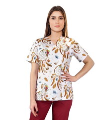 Медицинская блузка 100% хлопок, рисунок W3 размер 4XL цена и информация | Медицинская одежда | 220.lv