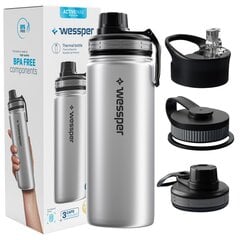 Termopudele Wessper ActiveMax Steeline, 500 ml cena un informācija | Ūdens pudeles | 220.lv