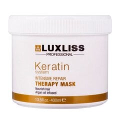 Atjaunojoša maska ​​ar keratīnu Luxliss Keratin Intensive Repair Therapy Mask, 400 ml cena un informācija | Matu kondicionieri, balzāmi | 220.lv