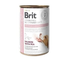 Brit Veterinary Diet Hypoallergenic ar lasi un zirņiem, 6x400 g cena un informācija | Sausā barība suņiem | 220.lv