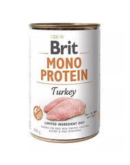 Brit Mono Protein с индейкой, 6x400 г цена и информация | Консервы для собак | 220.lv