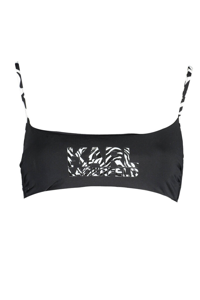 Peldkostīma augšdaļa sievietēm Karl Lagerfeld Beachwear KL22WTP26, melns cena un informācija | Peldkostīmi | 220.lv