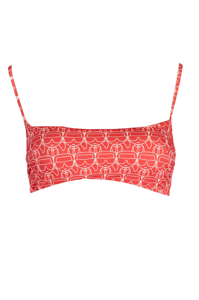 Peldkostīma augšdaļa sievietēm Karl Lagerfeld Beachwear KL22WTP14, sarkana cena un informācija | Peldkostīmi | 220.lv