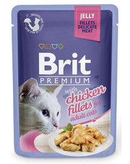 Brit Premium Fillets in Jelly с курицей, 24х85 г цена и информация | Консервы для котов | 220.lv