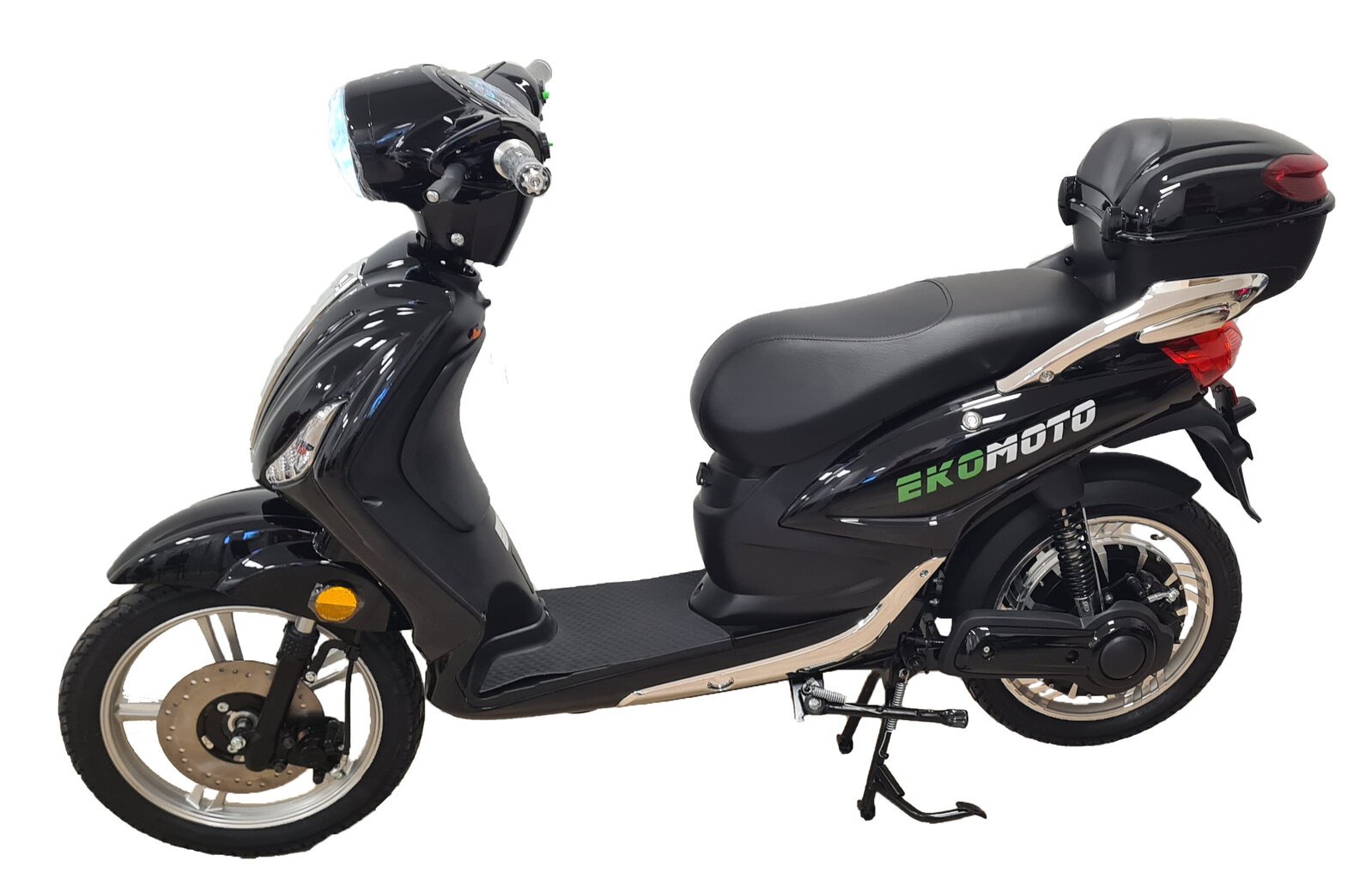 Elektriskais motorollers EKOMOTO 1000W 20 Ah Li-ion, melns cena un informācija | Elektro motorolleri | 220.lv
