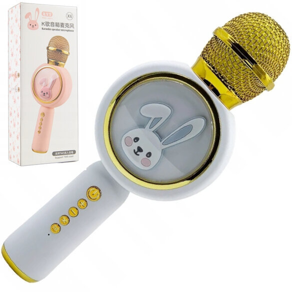 Karaoke mikrofons Bluetooth TWS, balts цена и информация | Attīstošās rotaļlietas | 220.lv