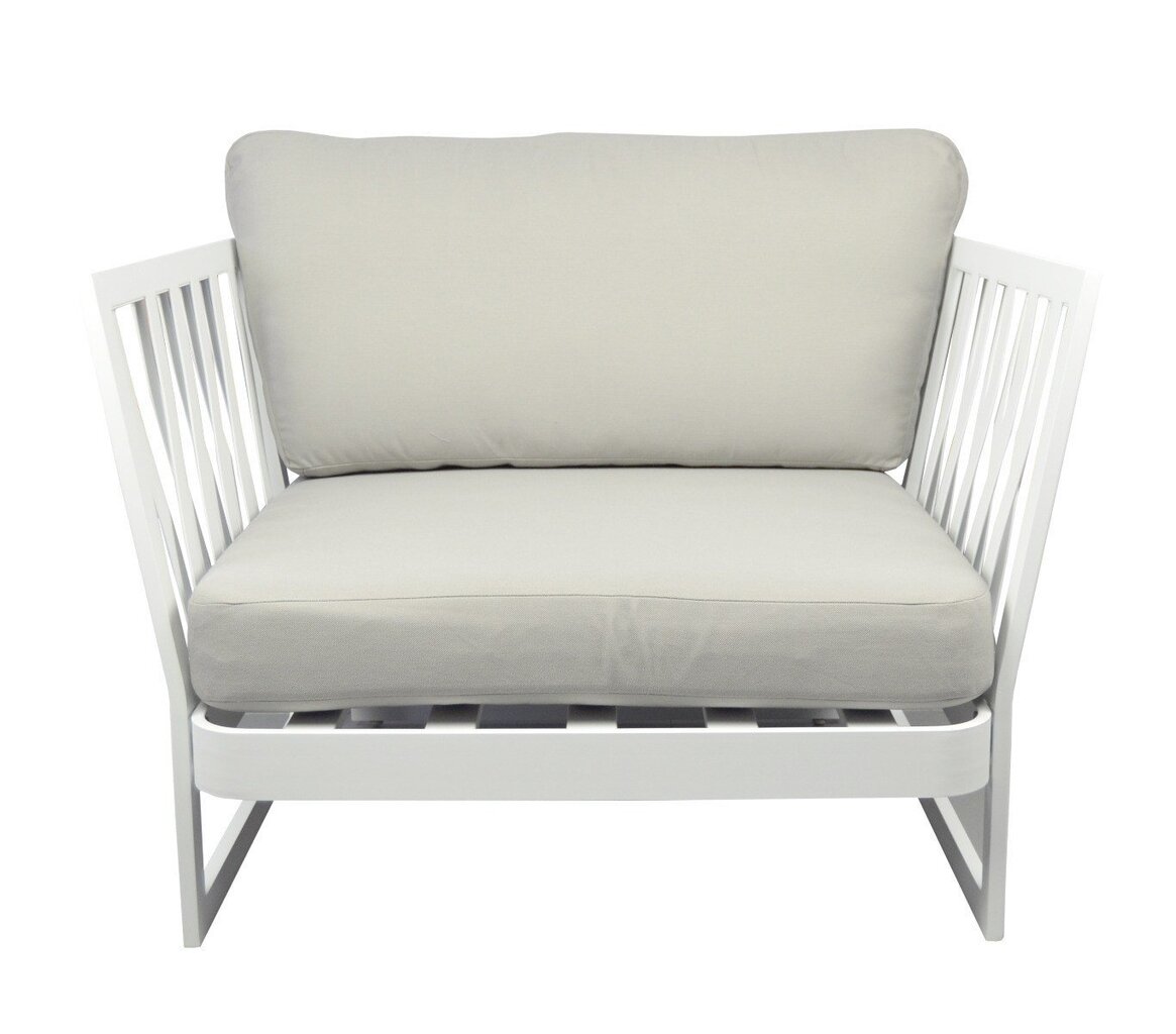 Krēsls Sue, balts/smilškrāsas cena un informācija | Dārza krēsli | 220.lv