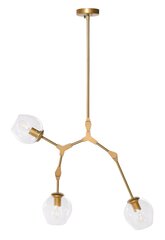 Piekaramā lampa LAMP TWIG S 100X42 cm, stikls, alumīnija, tērauds, zeltaina cena un informācija | Piekaramās lampas | 220.lv