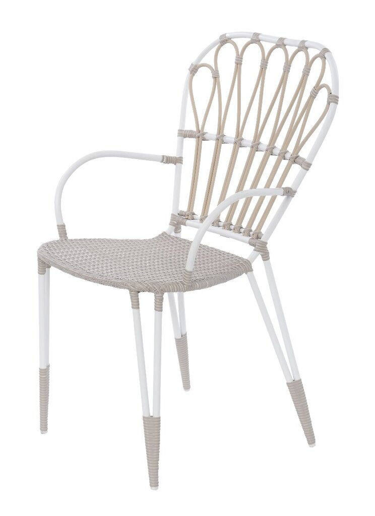 Krēsls Ivy, balts/smilškrāsas cena un informācija | Virtuves un ēdamistabas krēsli | 220.lv