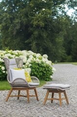 Кресло с подставкой для ног Noa, серый/коричневый цвет цена и информация | Садовые стулья, кресла, пуфы | 220.lv