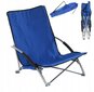 Saliekams, zils, tūristu pludmales krēsls cena un informācija | Dārza krēsli | 220.lv