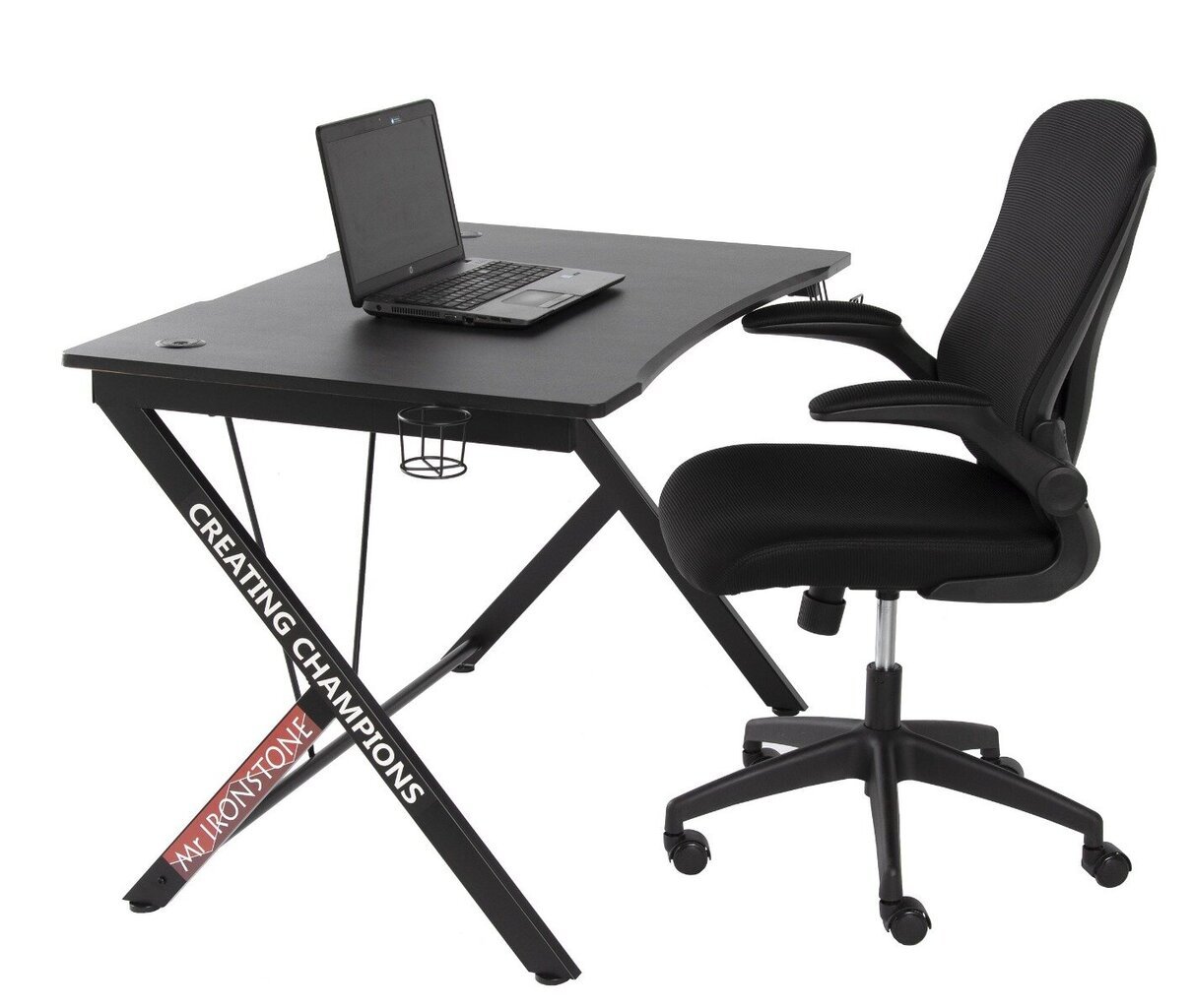 Spēļu galds, 115x74x76, melns cena un informācija | Datorgaldi, rakstāmgaldi, biroja galdi | 220.lv
