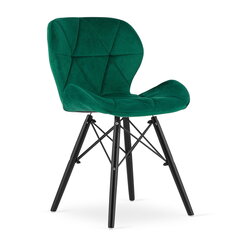 2-u ēdamistabas krēslu komplekts Lago, zaļš cena un informācija | Virtuves un ēdamistabas krēsli | 220.lv