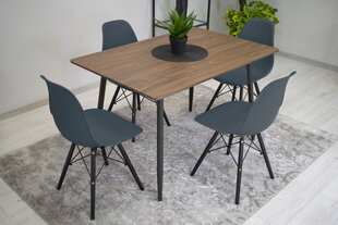 Набор из 3 стульев Osaka, серый/черный цена и информация | Стулья для кухни и столовой | 220.lv