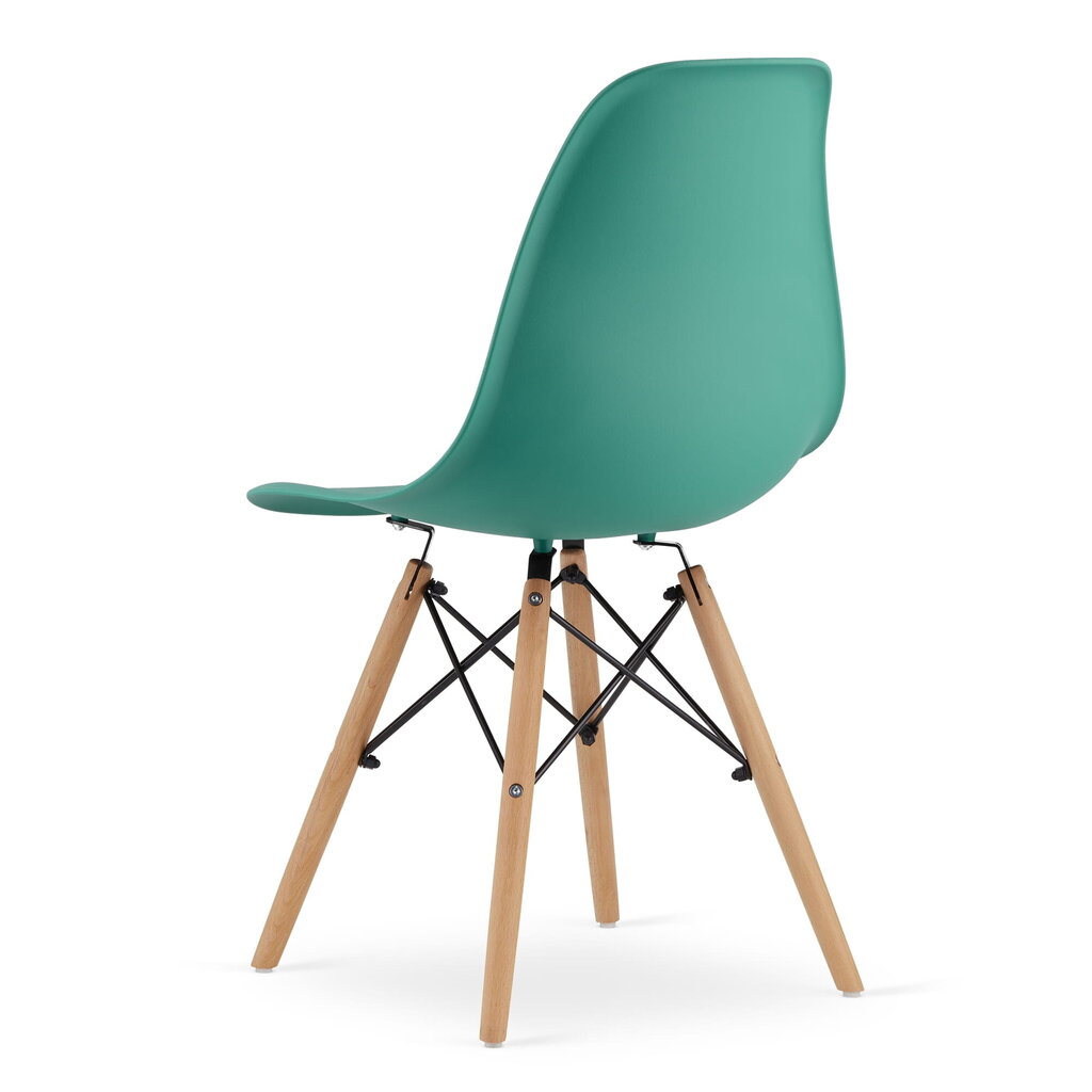 3-ju krēslu komplekts Osaka, zaļš/brūns cena un informācija | Virtuves un ēdamistabas krēsli | 220.lv