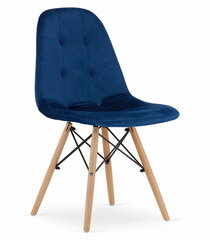 2-u krēslu komplekts Dumo, zils cena un informācija | Virtuves un ēdamistabas krēsli | 220.lv