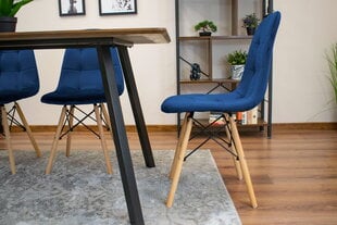 2-u krēslu komplekts Dumo, zils cena un informācija | Virtuves un ēdamistabas krēsli | 220.lv