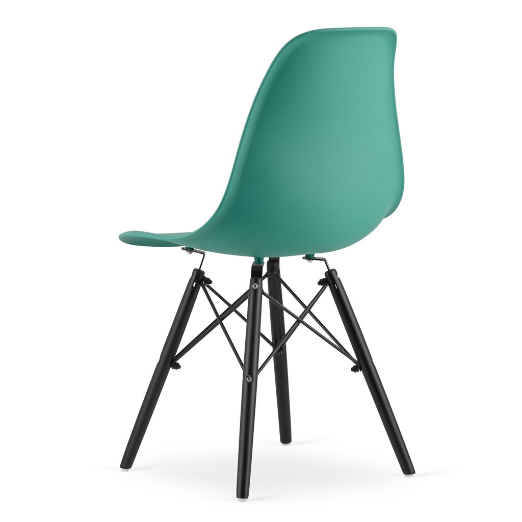 2-u krēslu komplekts Osaka, zaļš/melns cena un informācija | Virtuves un ēdamistabas krēsli | 220.lv
