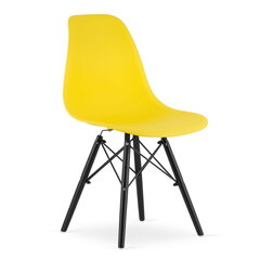 3-ju krēslu komplekts Osaka, dzeltens/melns cena un informācija | Virtuves un ēdamistabas krēsli | 220.lv