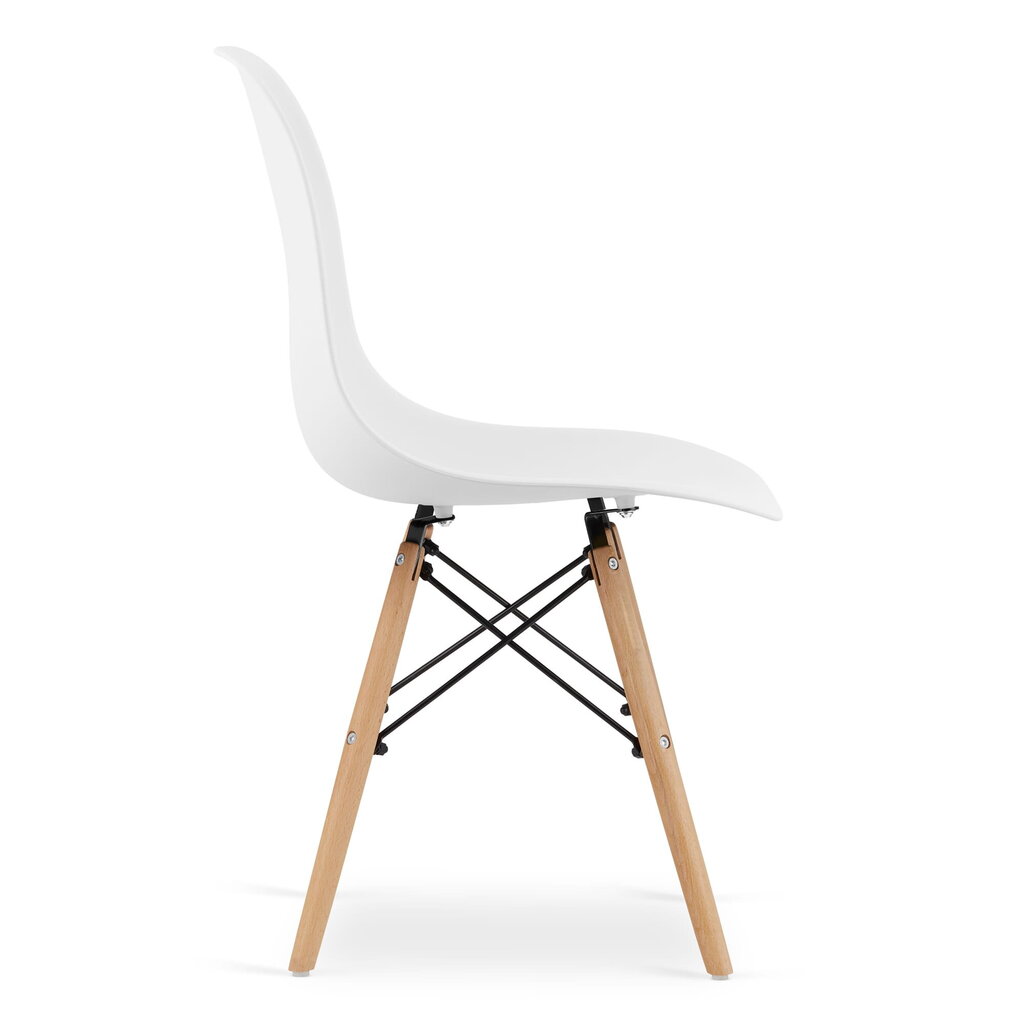 3-ju krēslu komplekts Osaka, balts/brūns cena un informācija | Virtuves un ēdamistabas krēsli | 220.lv