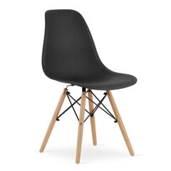 Набор из 2 стульев Osaka,черный/коричневый цена и информация | Стулья для кухни и столовой | 220.lv