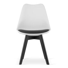 Набор из 2 стульев Mark, черный/белый цена и информация | Стулья для кухни и столовой | 220.lv