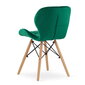 3-ju krēslu komplekts Lago, zaļš cena un informācija | Virtuves un ēdamistabas krēsli | 220.lv