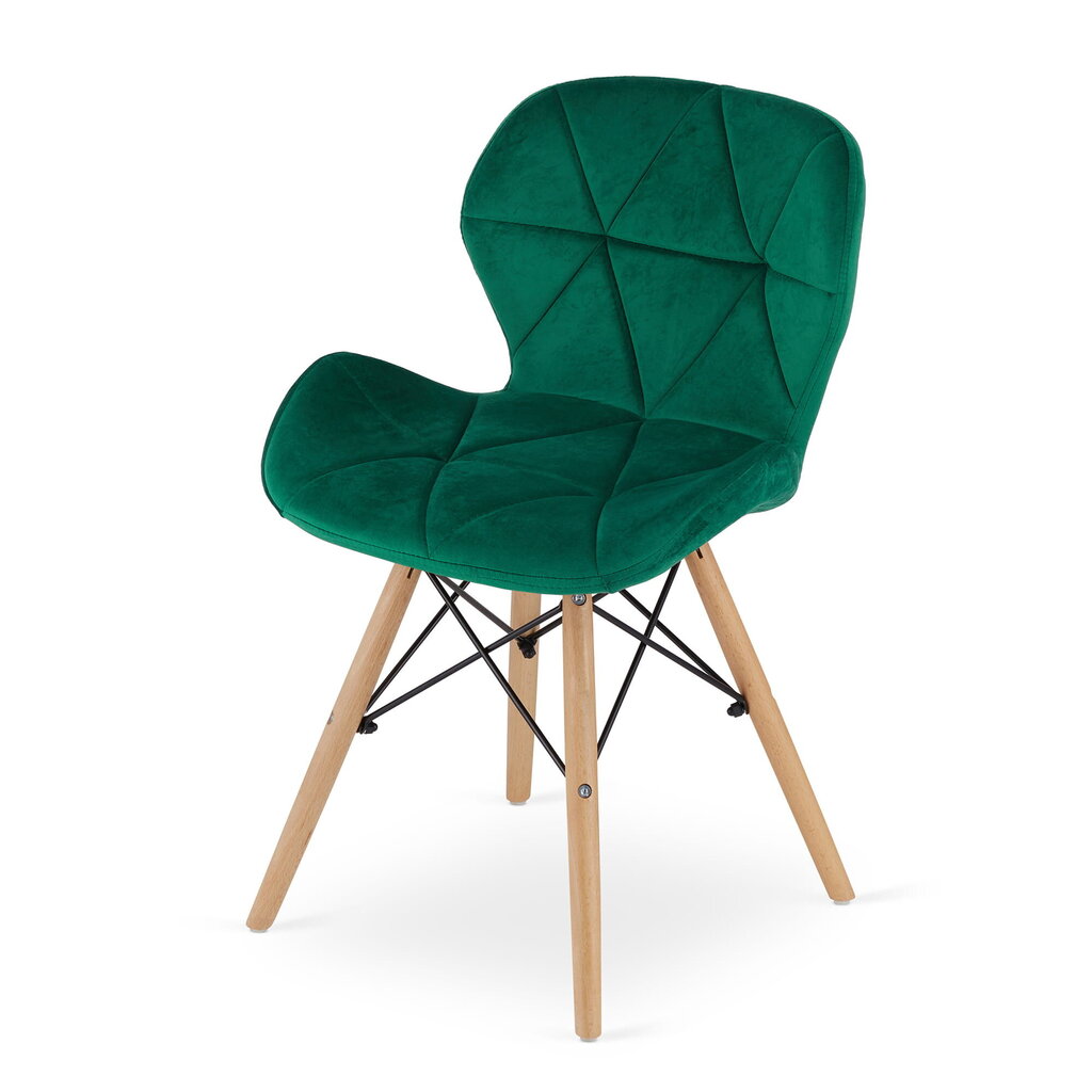3-ju krēslu komplekts Lago, zaļš cena un informācija | Virtuves un ēdamistabas krēsli | 220.lv